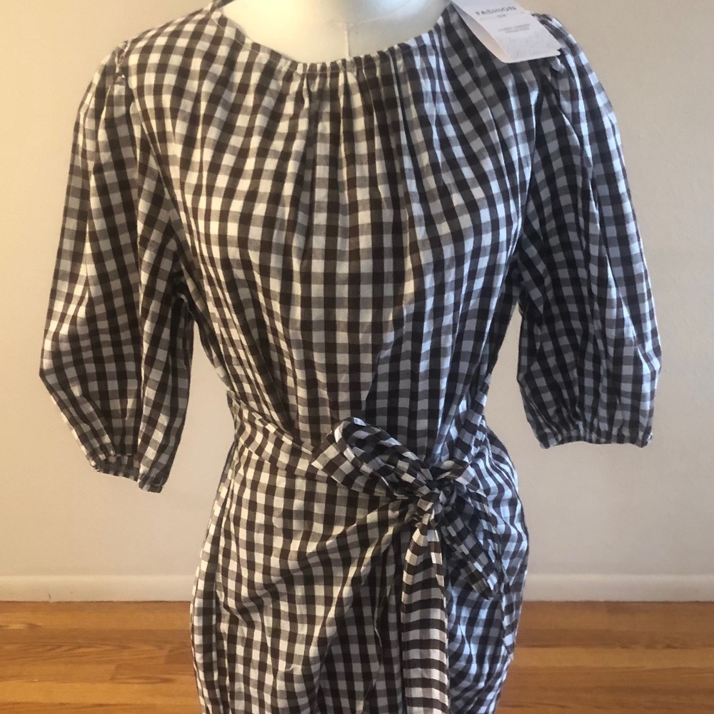 Fashion Gingham Check Dress